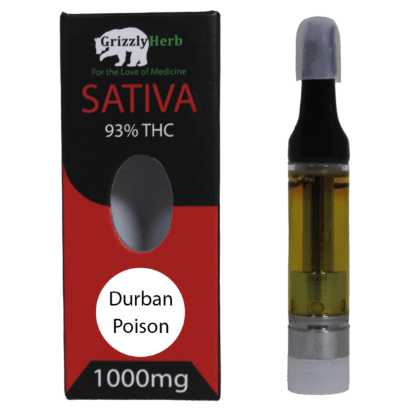 Durban Poison Strain Sativa Vape Cartridge