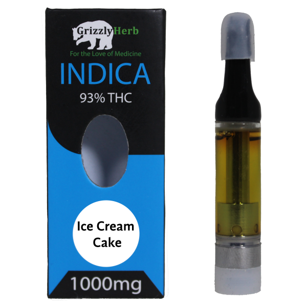 Ice Cream Cake Strain Vape Cartridge - 93% THC 1000mg