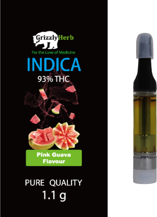 Pink Guava Indica Vape Cartridge – 93% THC 1.1g