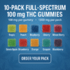 Grizzly Elevate™ 10-Pack: Full-Spectrum 100 mg THC Gummies