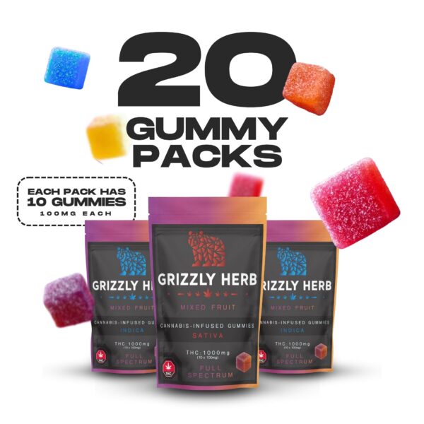 Grizzly Elevate™ 20-Bag Bundle (200 Gummies) | Mix ’N Match | Full-Spectrum | 20,000mg THC Total