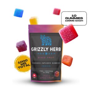 Grizzly Elevate™ 10 Gummies | Indica | Full-Spectrum | 1000mg THC Total