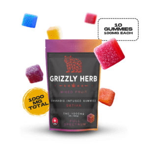 Grizzly Elevate™ 10 Gummies | Sativa | Full-Spectrum | 1000mg THC Total