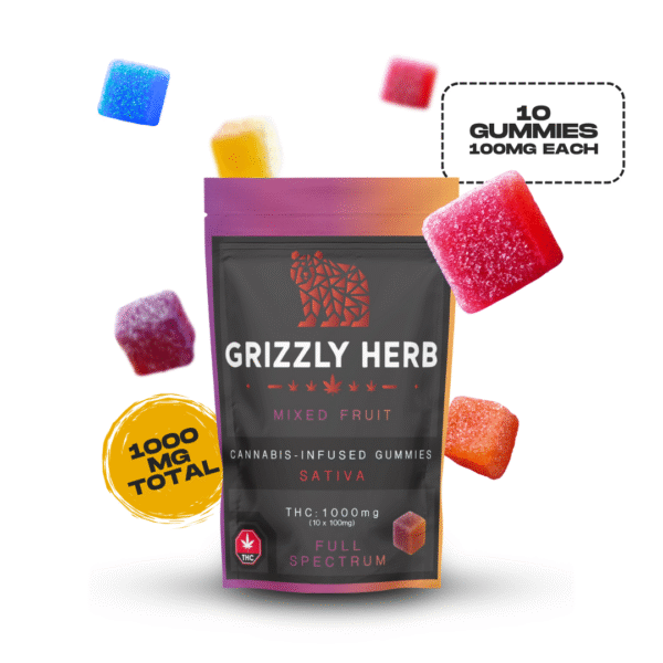 Grizzly Elevate™ 10 Gummies | Sativa | Full-Spectrum | 1000mg THC Total Grizzly Elevate™ 10 Gummies | Sativa | Full-Spectrum | 1000mg THC Total